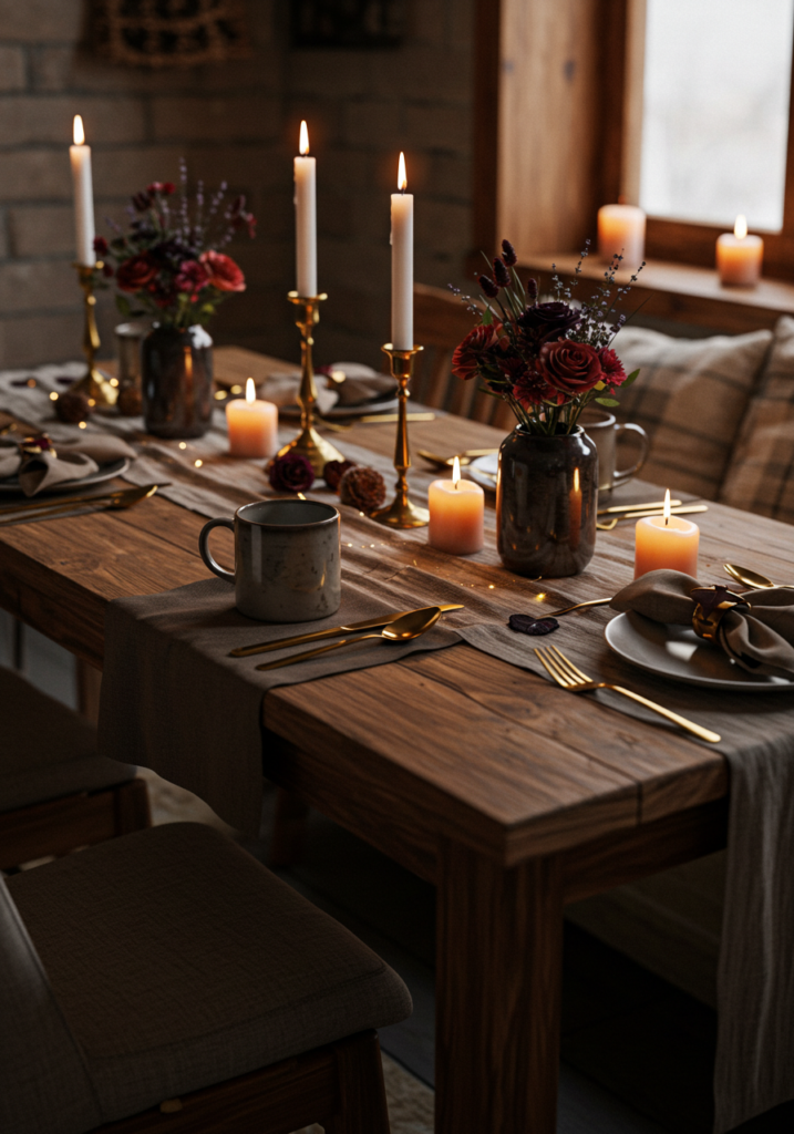 Add Cozy Dining Table Accents