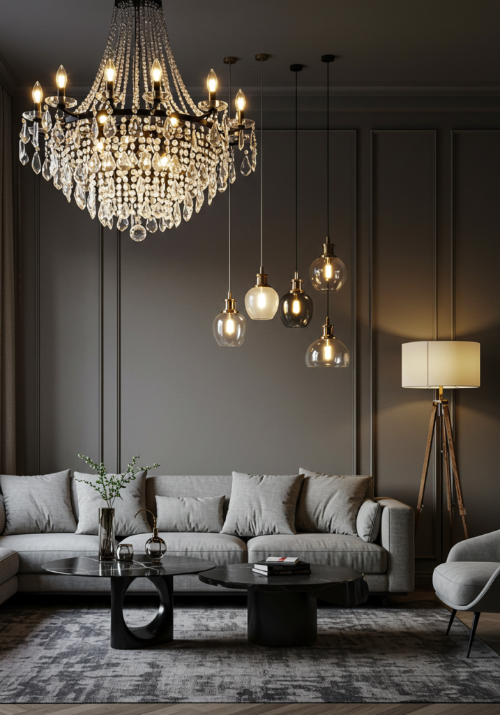 Modern Living Room Ideas for 2025: Fresh Trends for a Stylish Space 6 Statement Lighting Fixtures